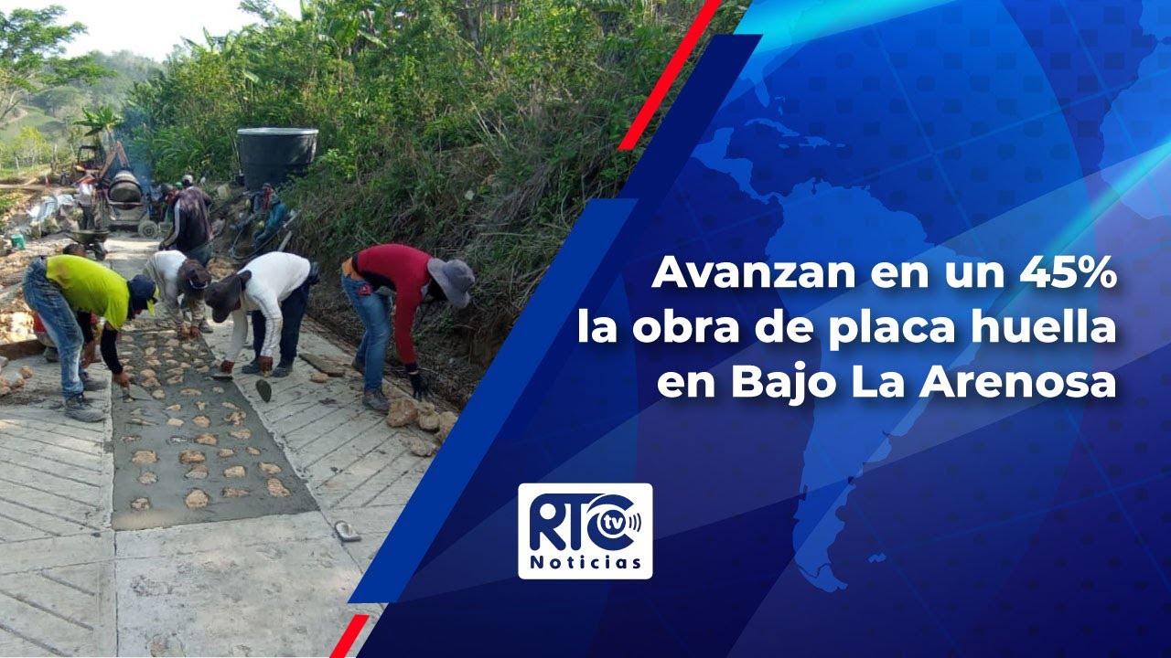 Avanza en un 45 de ejecución la placa huella de la vereda Bajo La